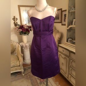 Eden Maids NWT Purple strap/strapless satin dress size 8